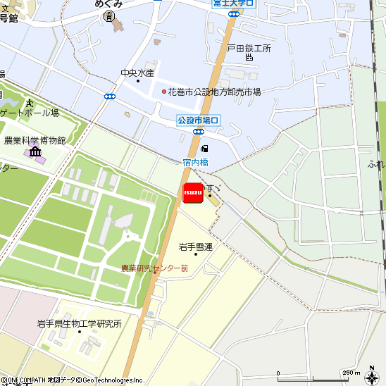 盛岡いすゞモーター株式会社・花北支店付近の地図